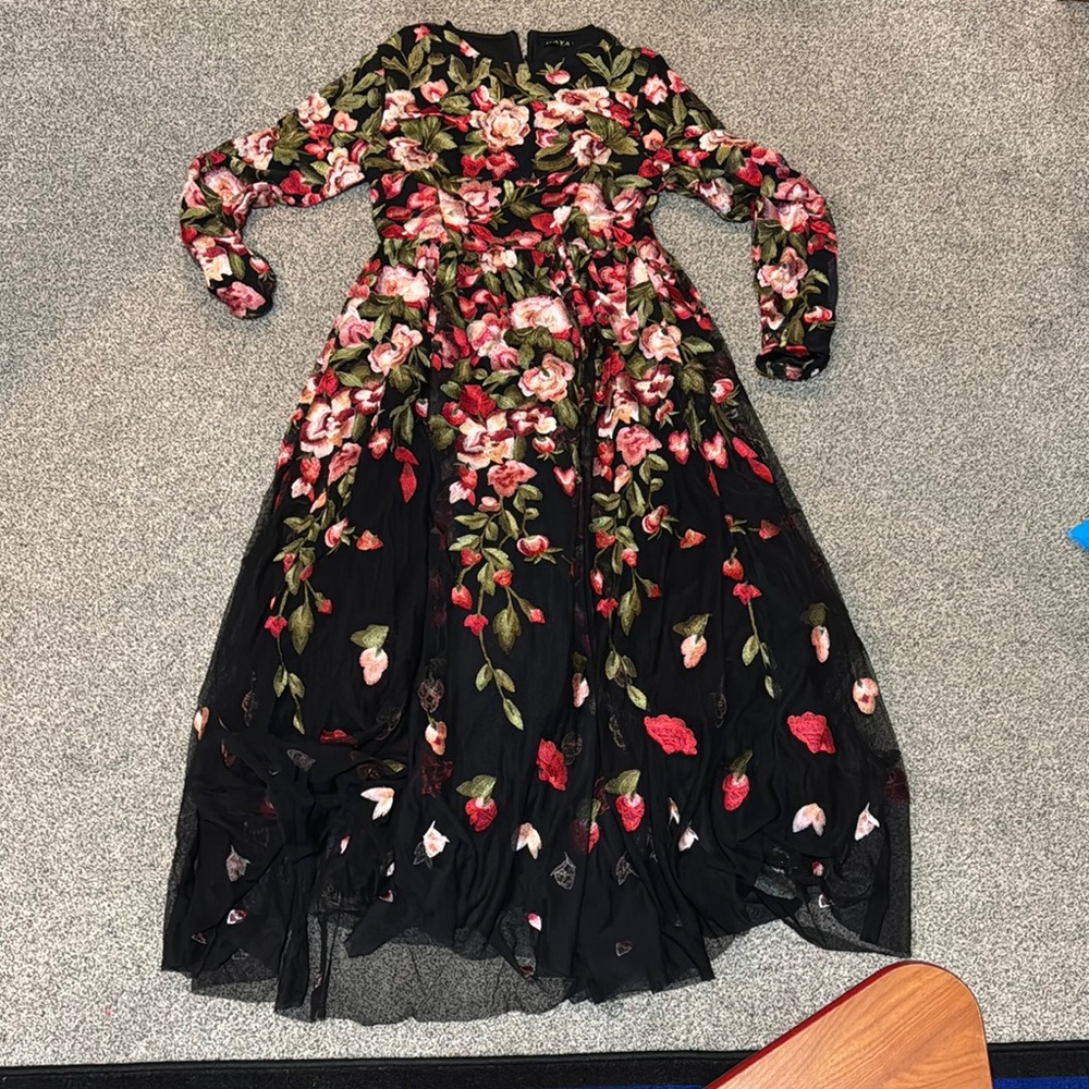 Floral Long Sleeve Maxi Dress